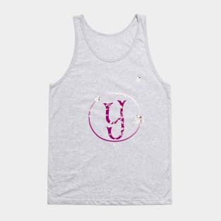 Monogram fairy flowers, letter Y Tank Top